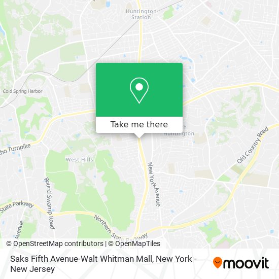 Mapa de Saks Fifth Avenue-Walt Whitman Mall