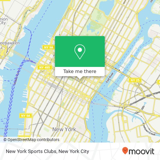 New York Sports Clubs map
