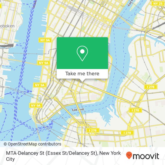 Mapa de MTA-Delancey St (Essex St / Delancey St)