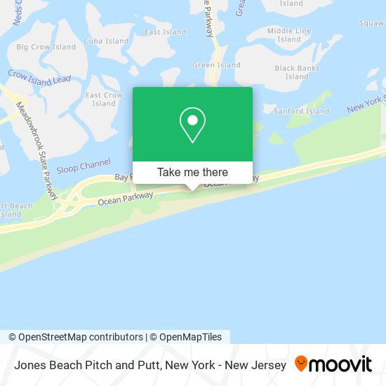 Jones Beach Pitch and Putt map