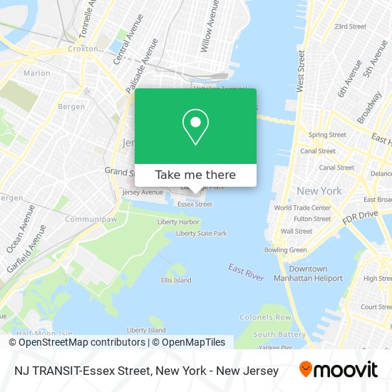 Mapa de NJ TRANSIT-Essex Street