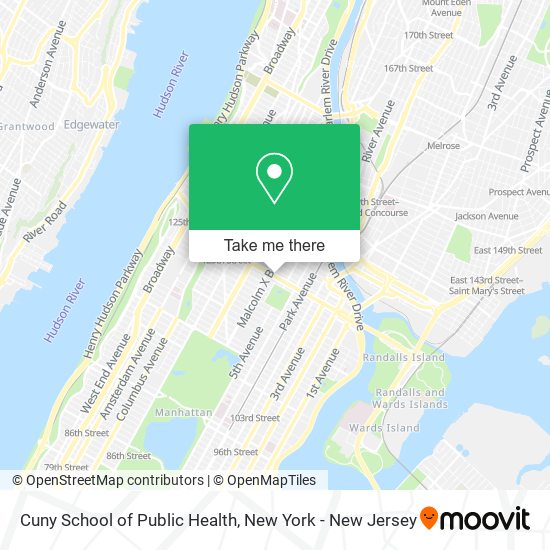 Mapa de Cuny School of Public Health