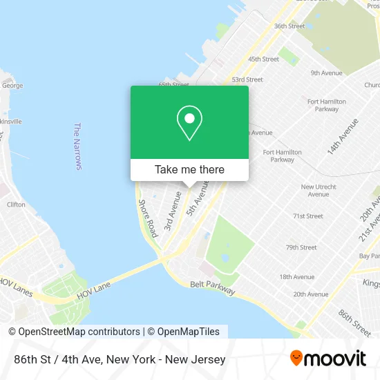86th St / 4th Ave map