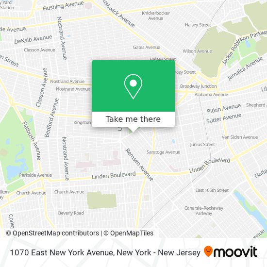 1070 East New York Avenue map