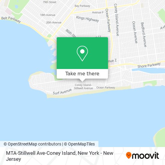 MTA-Stillwell Ave-Coney Island map