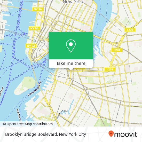 Brooklyn Bridge Boulevard map