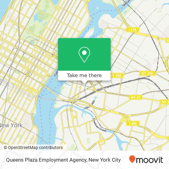 Mapa de Queens Plaza Employment Agency