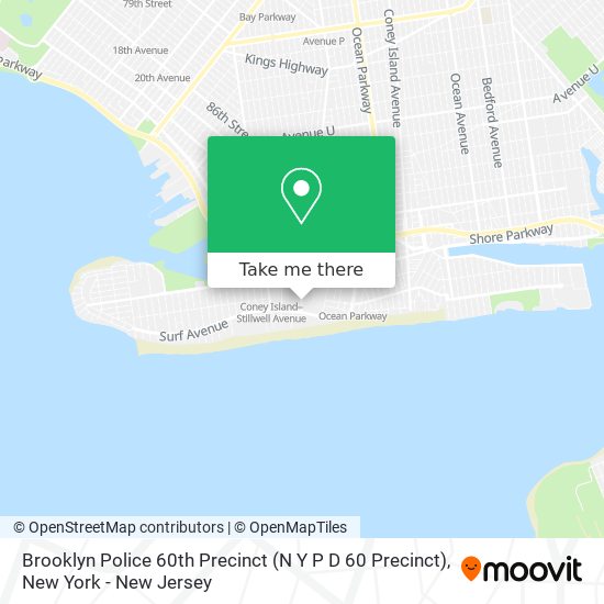 Brooklyn Police 60th Precinct (N Y P D 60 Precinct) map