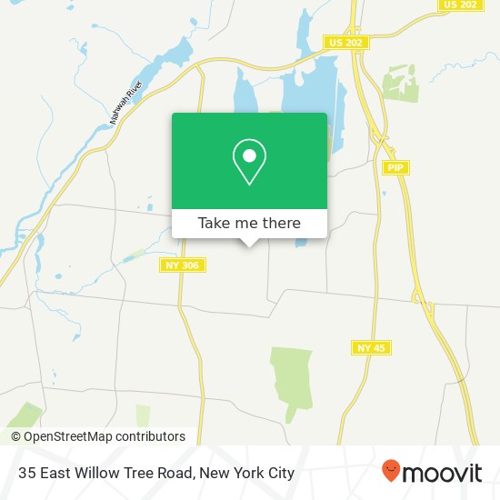 Mapa de 35 East Willow Tree Road