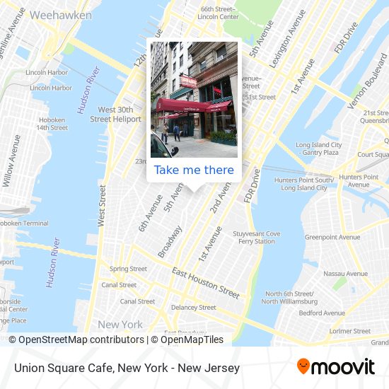 Union Square Cafe map