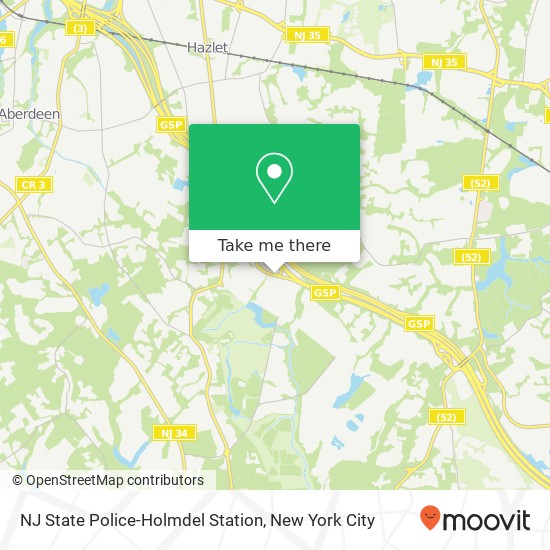 NJ State Police-Holmdel Station map