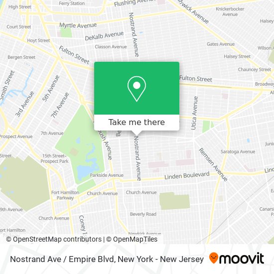 Nostrand Ave / Empire Blvd map