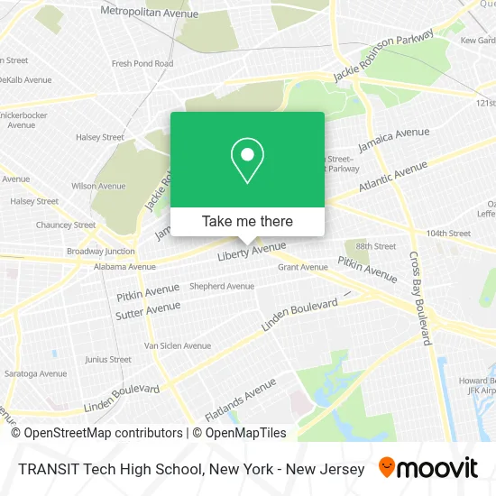 TRANSIT Tech High School map