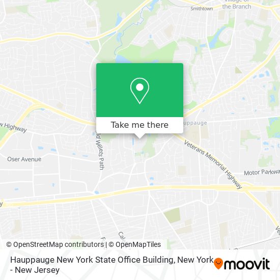 Hauppauge New York State Office Building map