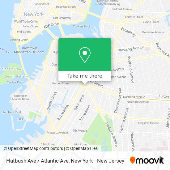 Flatbush Ave / Atlantic Ave map