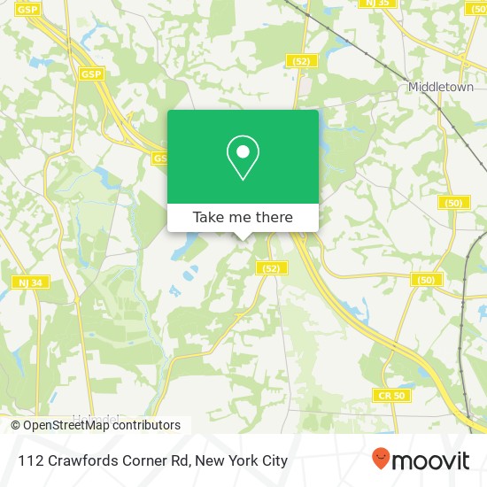 Mapa de 112 Crawfords Corner Rd