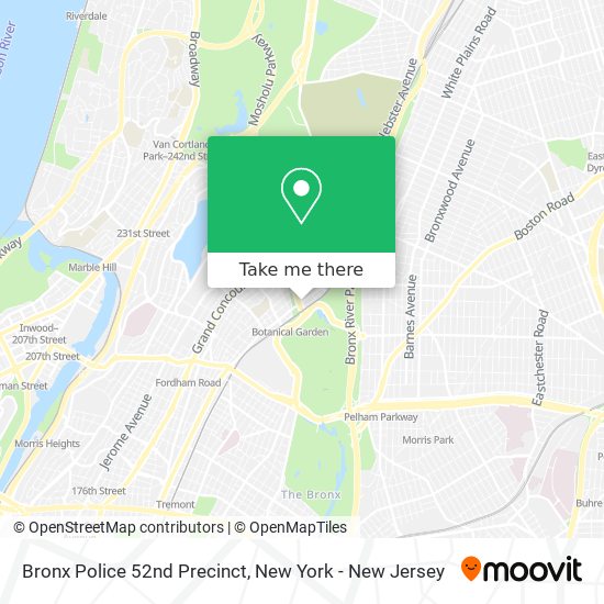 Bronx Police 52nd Precinct map