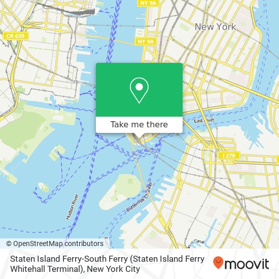 Staten Island Ferry-South Ferry (Staten Island Ferry Whitehall Terminal) map