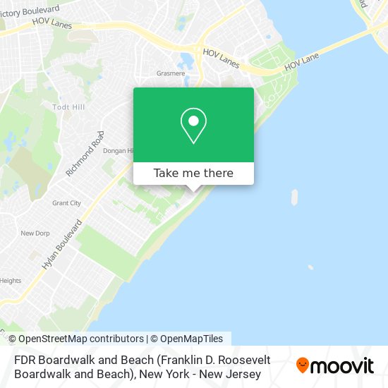 Mapa de FDR Boardwalk and Beach (Franklin D. Roosevelt Boardwalk and Beach)
