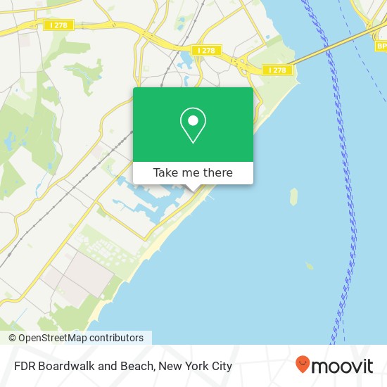 Mapa de FDR Boardwalk and Beach
