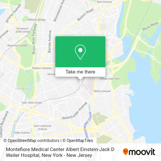 Montefiore Medical Center Albert Einstein-Jack D Weiler Hospital map