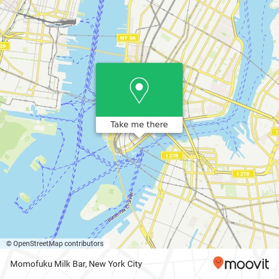 Mapa de Momofuku Milk Bar