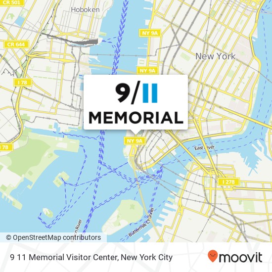 9 11 Memorial Visitor Center map