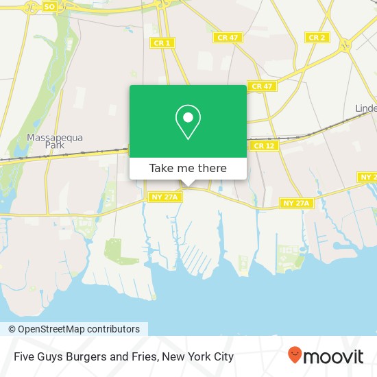 Mapa de Five Guys Burgers and Fries