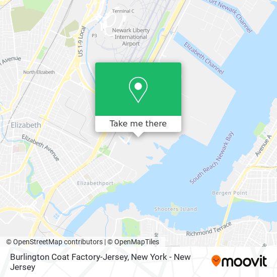 Burlington Coat Factory-Jersey map