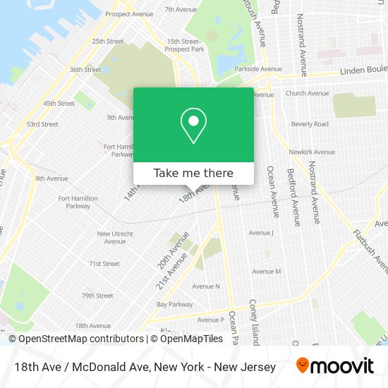Mapa de 18th Ave / McDonald Ave