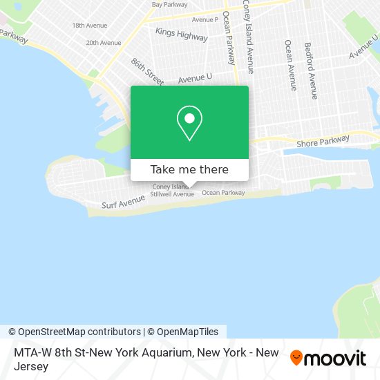 MTA-W 8th St-New York Aquarium map