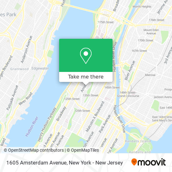 1605 Amsterdam Avenue map