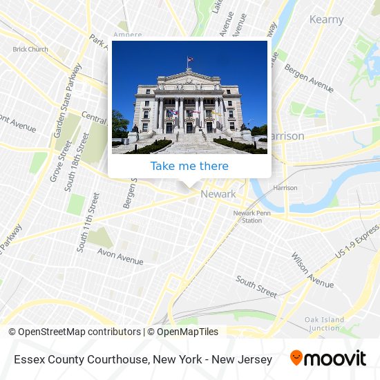 Essex County Courthouse map