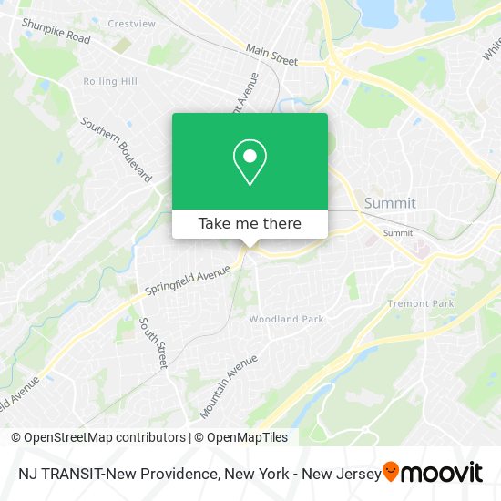 Mapa de NJ TRANSIT-New Providence