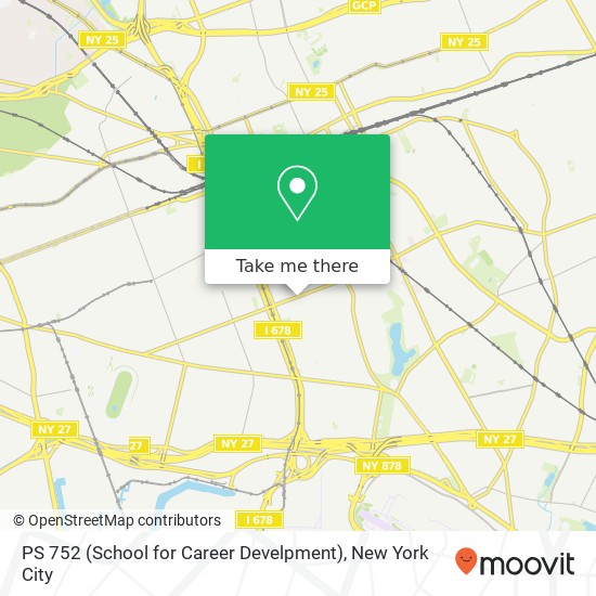 PS 752 (School for Career Develpment) map