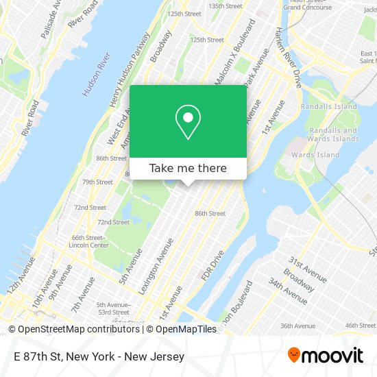 E 87th St map