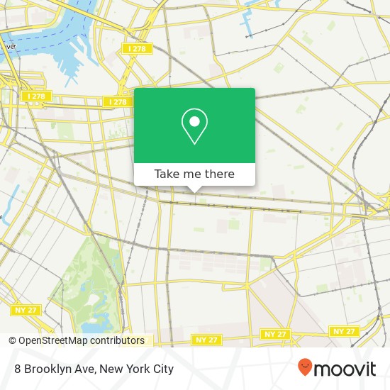 Mapa de 8 Brooklyn Ave