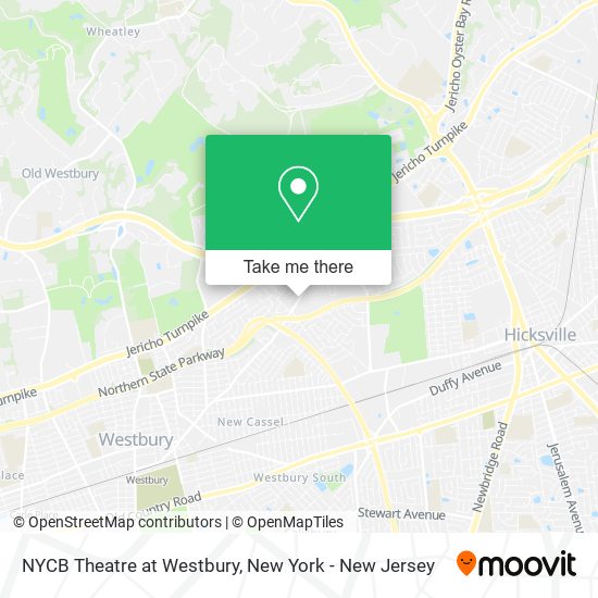 Mapa de NYCB Theatre at Westbury