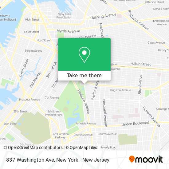 Mapa de 837 Washington Ave