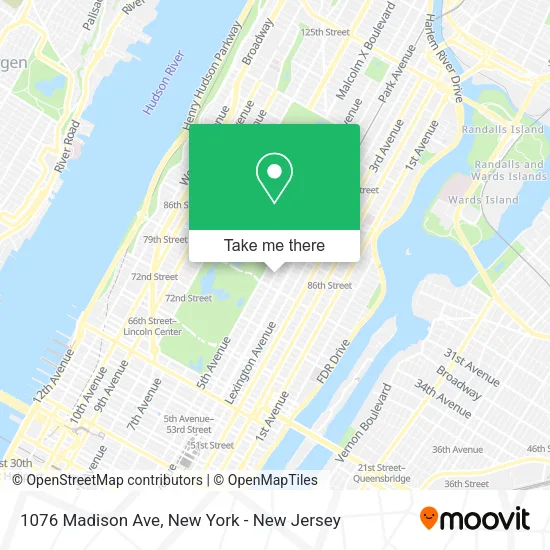 1076 Madison Ave map