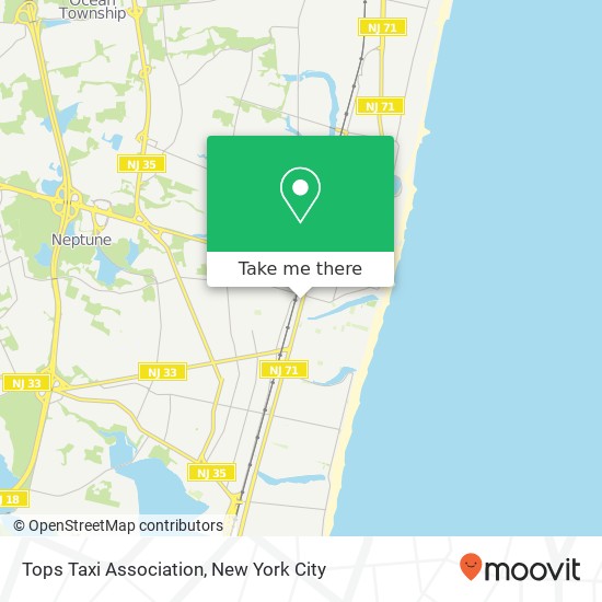 Tops Taxi Association map