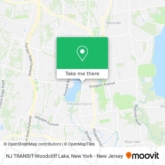 NJ TRANSIT-Woodcliff Lake map