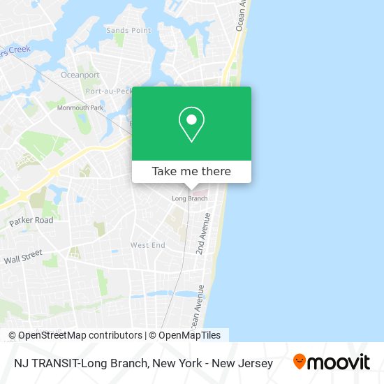 Mapa de NJ TRANSIT-Long Branch