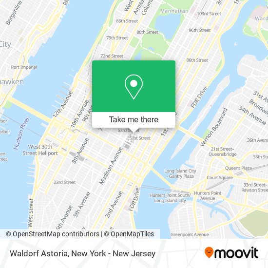 How to get to Waldorf Astoria in Manhattan by Subway Bus or Train