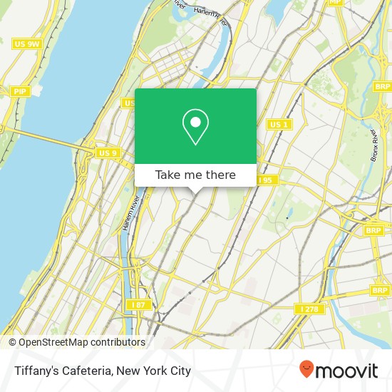 Tiffany's Cafeteria map