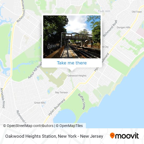 Oakwood Heights Station map