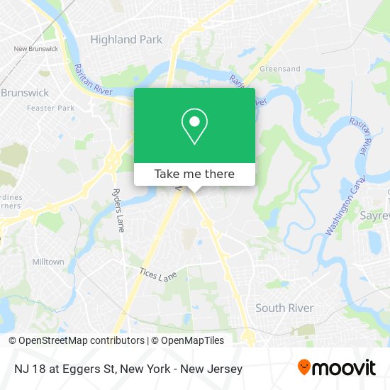 NJ 18 at Eggers St map