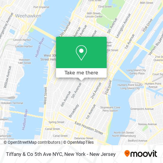 Tiffany & Co 5th Ave NYC map