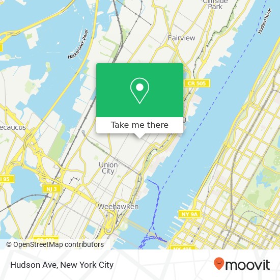 Hudson Ave map