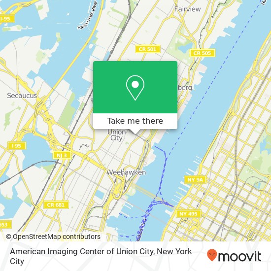 Mapa de American Imaging Center of Union City